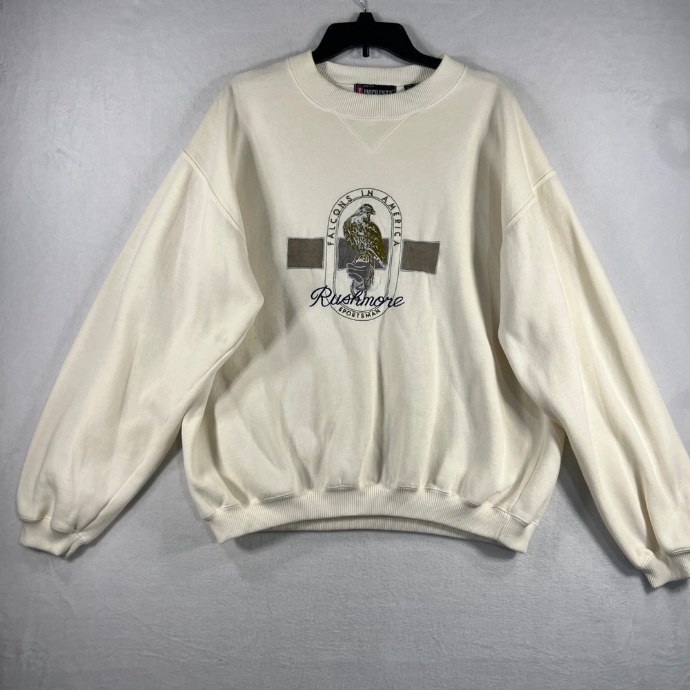 VTG Rushmore Imprints Falcons in America‎ Sweatshirt Cream XL